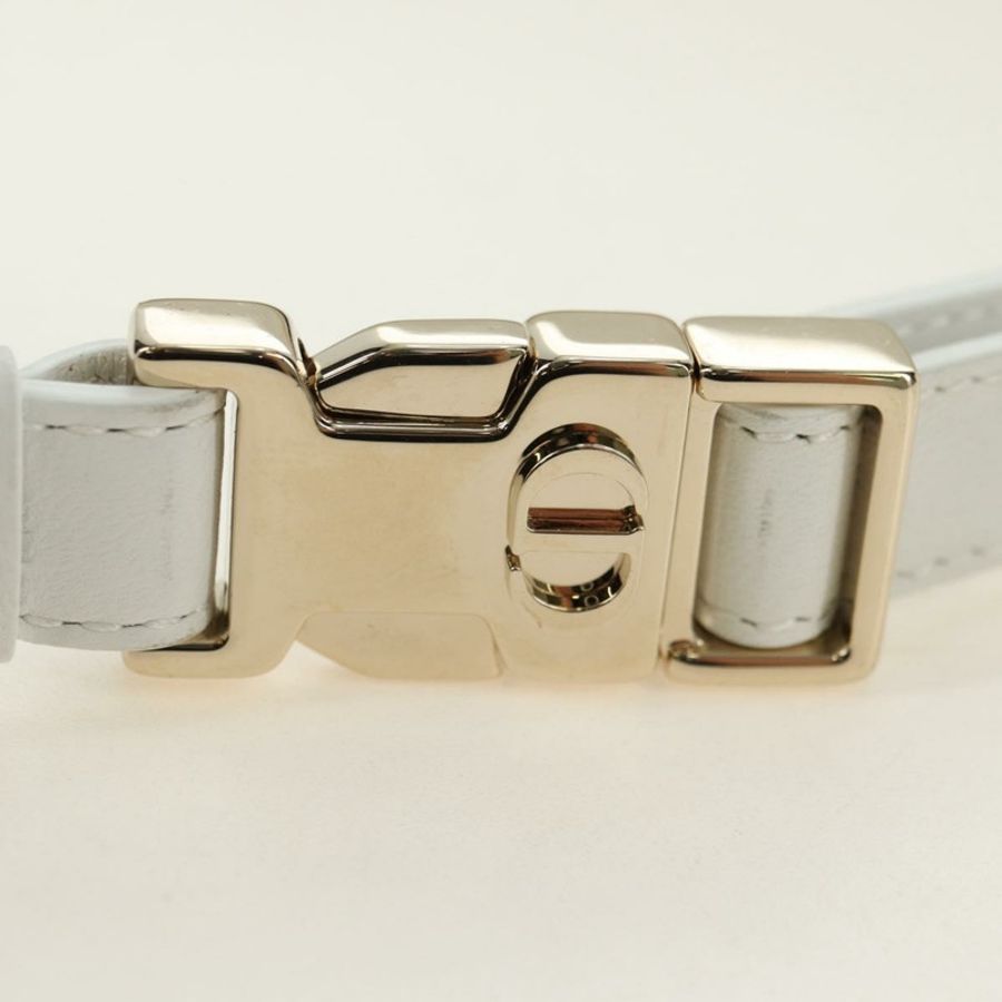 【日本直送】Christian Dior Canage Vibe 單肩包,羊皮材質,兩用,白色金色,正品,貨號 182900SM-14