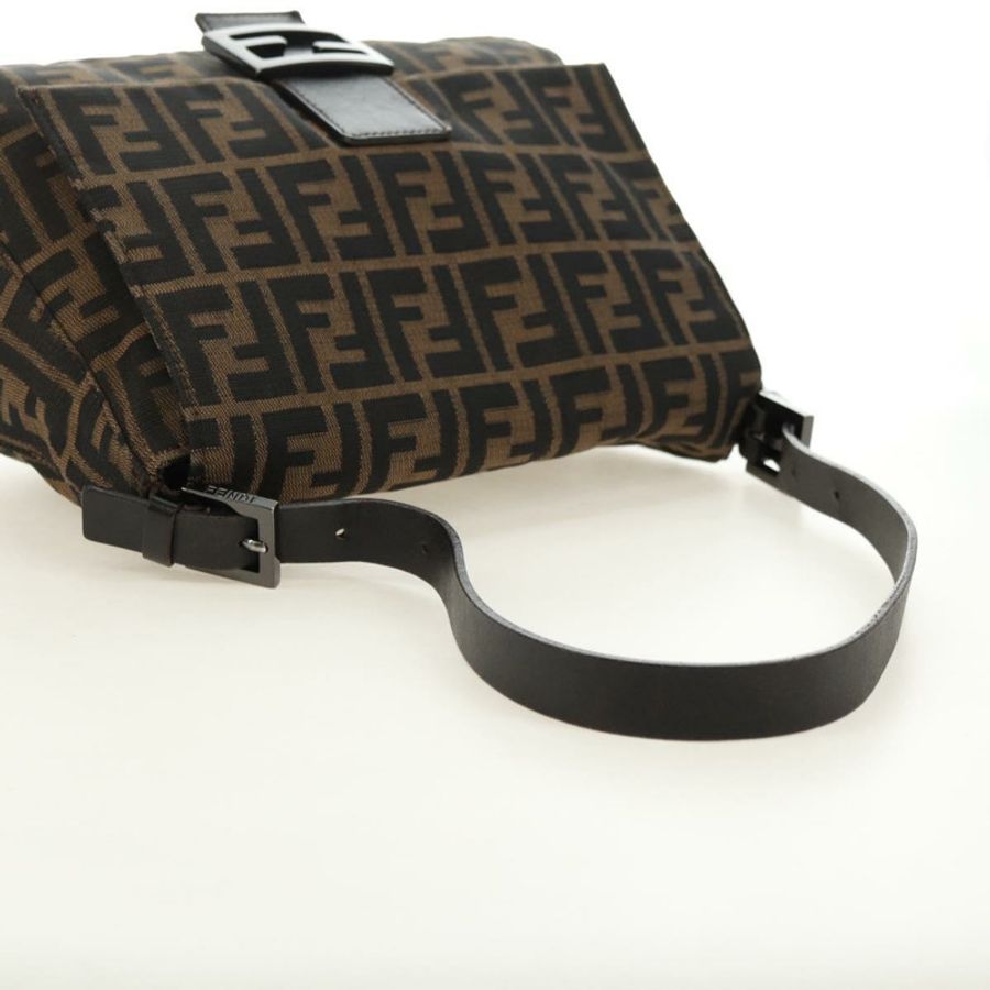 【日本直送】FENDI Zucca帆布單肩包 黑色 棕色 正品 183663V-6