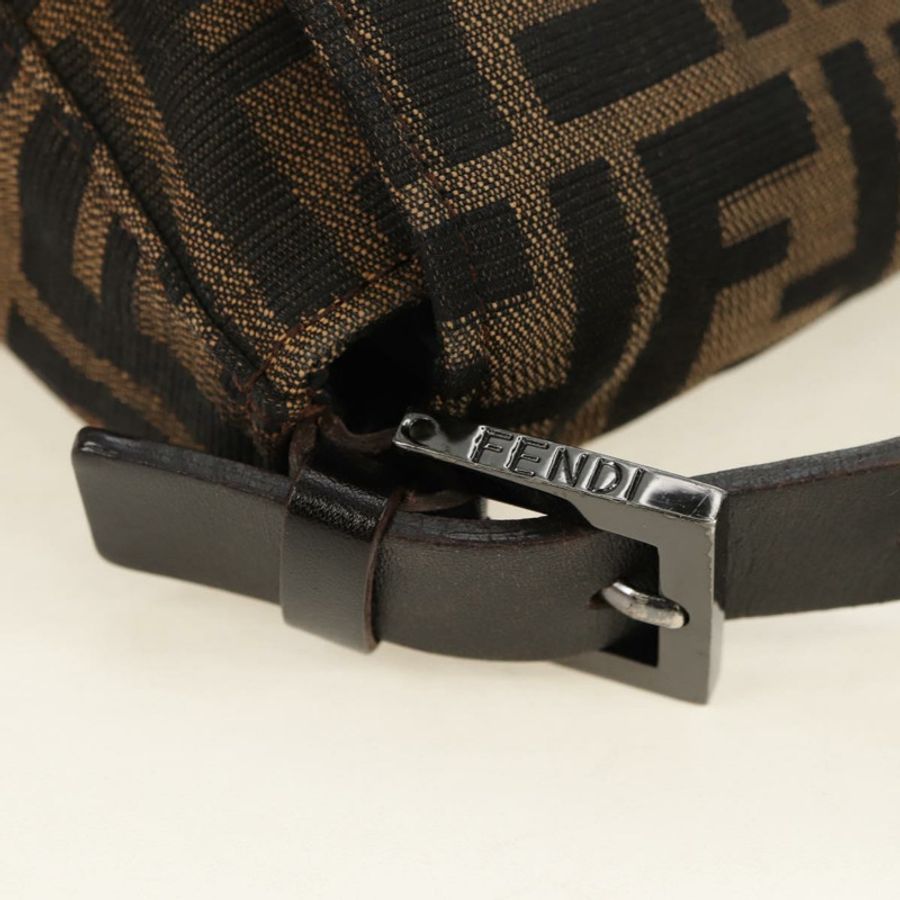 【日本直送】FENDI Zucca帆布單肩包 黑色 棕色 正品 183663V-7