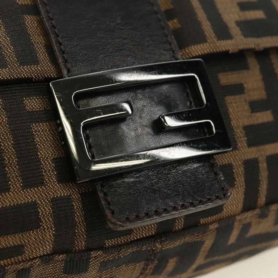 【日本直送】FENDI Zucca帆布單肩包 黑色 棕色 正品 183663V-17