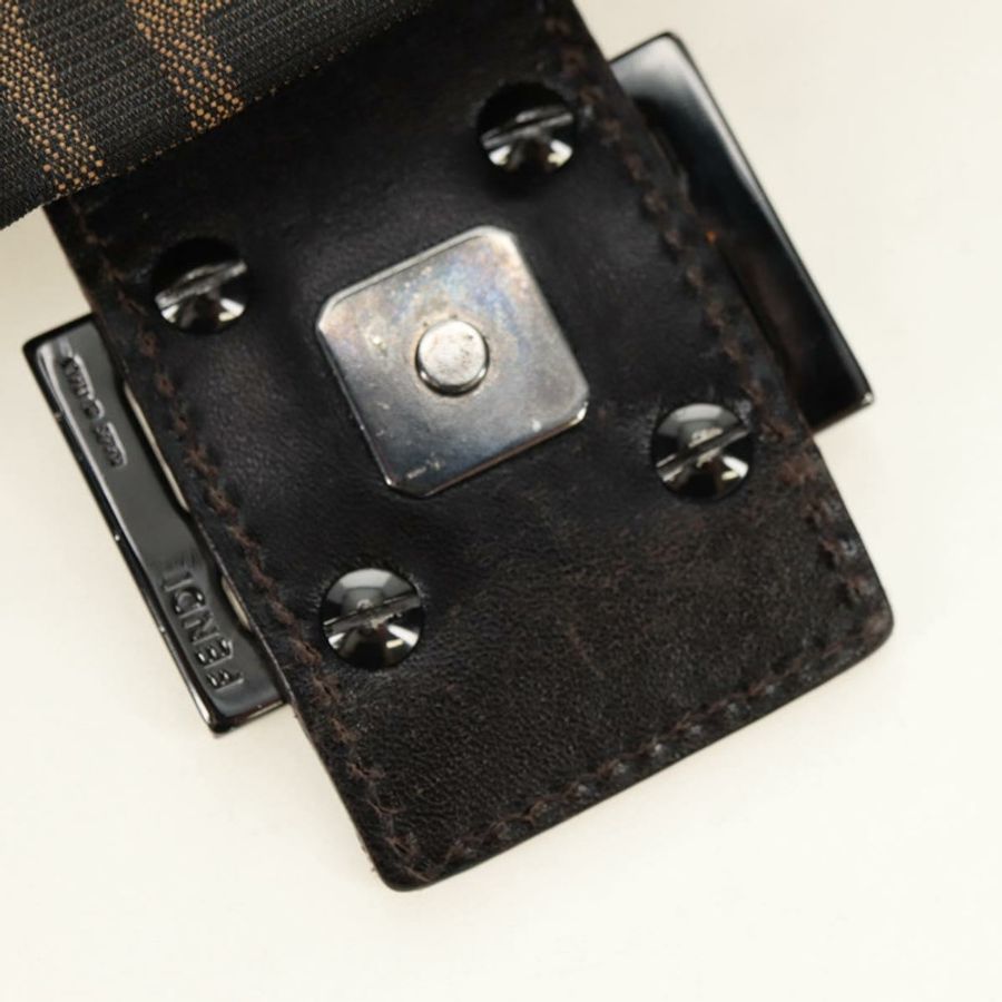 【日本直送】FENDI Zucca帆布單肩包 黑色 棕色 正品 183663V-19