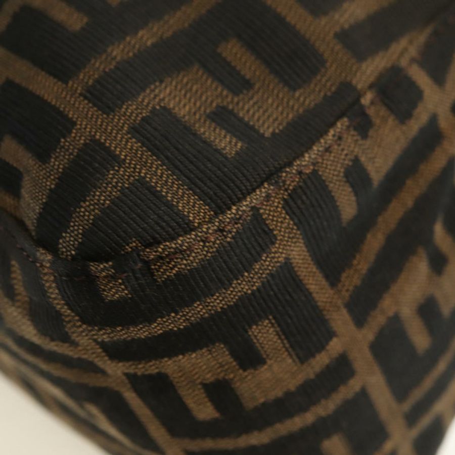 【日本直送】FENDI Zucca帆布Mamma Baguette單肩包 黑色棕色 正品 182589V-17