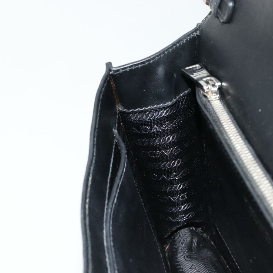 【日本直送】PRADA Electra鉚釘單肩包,黑色銀色皮革,正品編號182970V-22