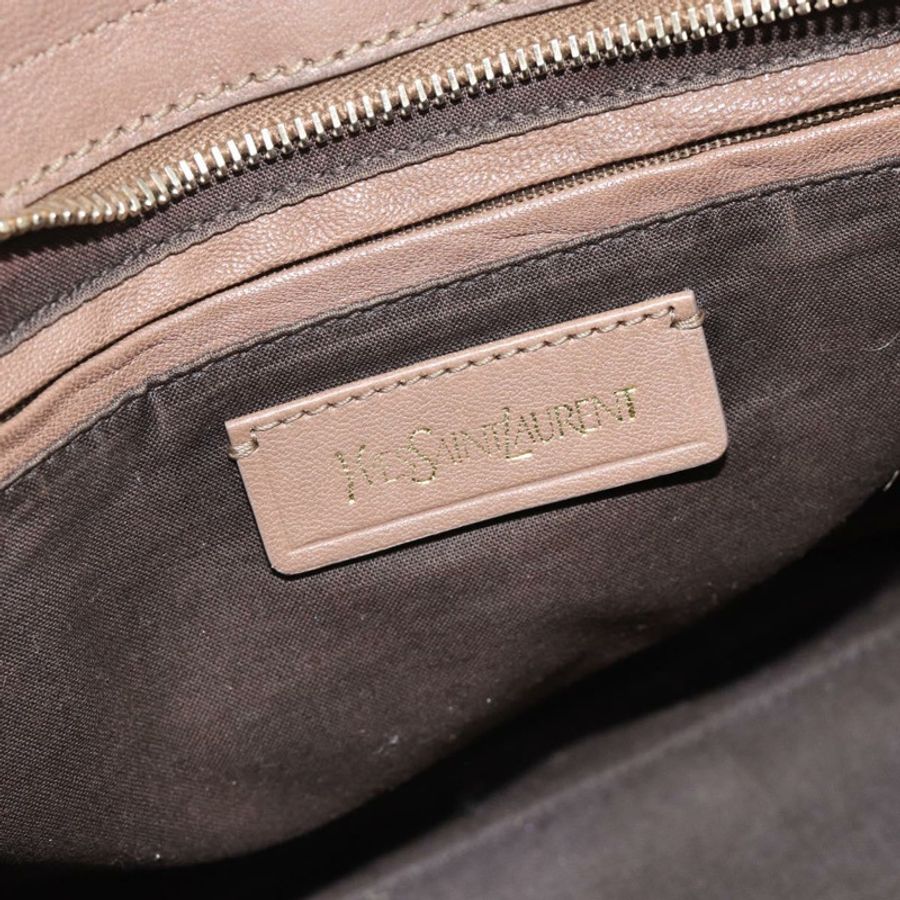 【日本直送】SAINT LAURENT Cavas chic 手提包 皮革 2way 棕色金色 297957 正品 183202A-18