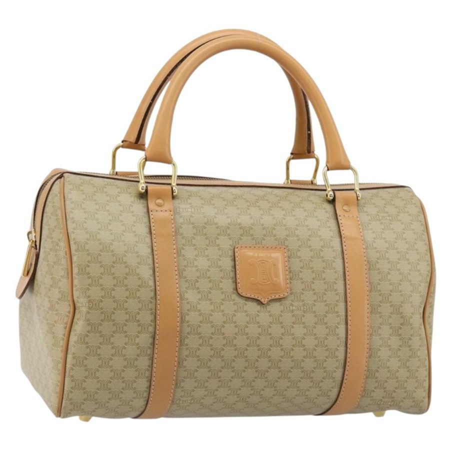【日本直送】CELINE Macadam帆布手提包 PVC 米色 金色 正品 183269A-0