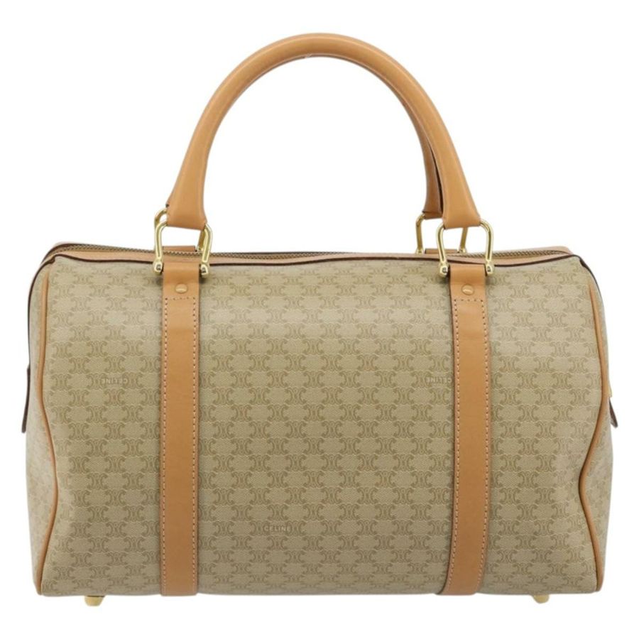 【日本直送】CELINE Macadam帆布手提包 PVC 米色 金色 正品 183269A-1