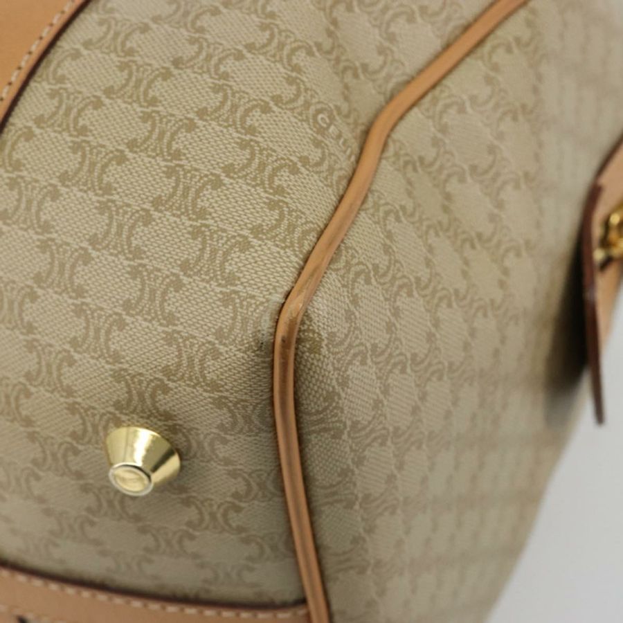 【日本直送】CELINE Macadam帆布手提包 PVC 米色 金色 正品 183269A-14