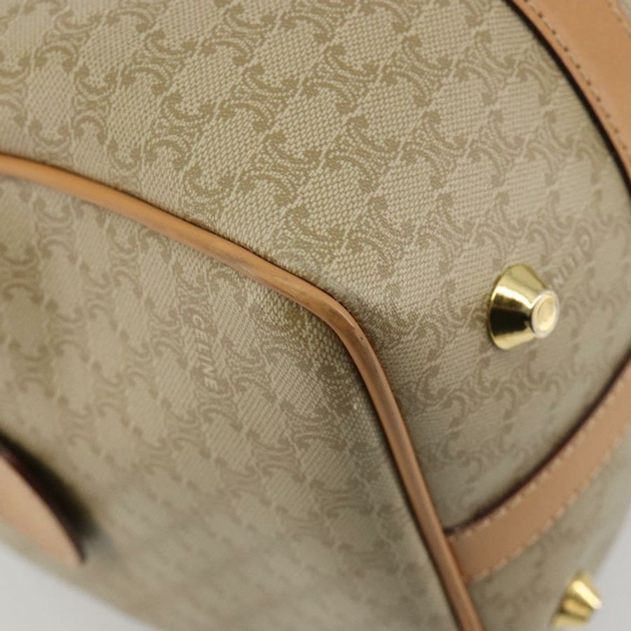 【日本直送】CELINE Macadam帆布手提包 PVC 米色 金色 正品 183269A-15