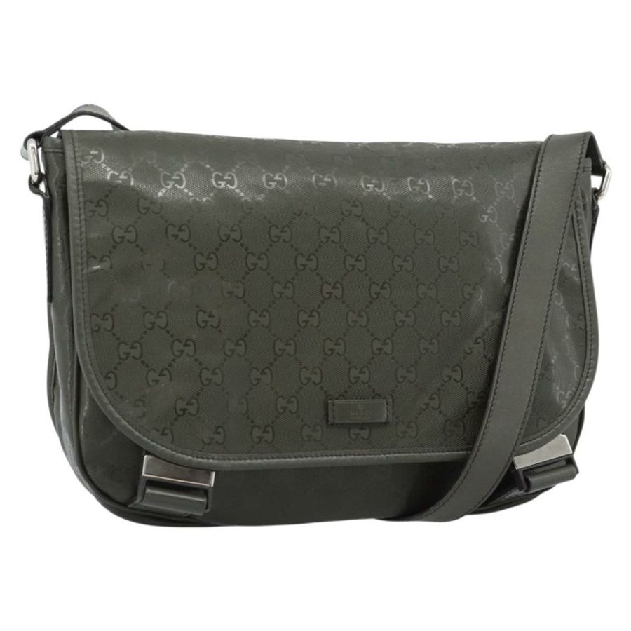 【日本直送】GUCCI GG Implementation 單肩包 PVC 綠色銀色 201732 Auth 183034A-0