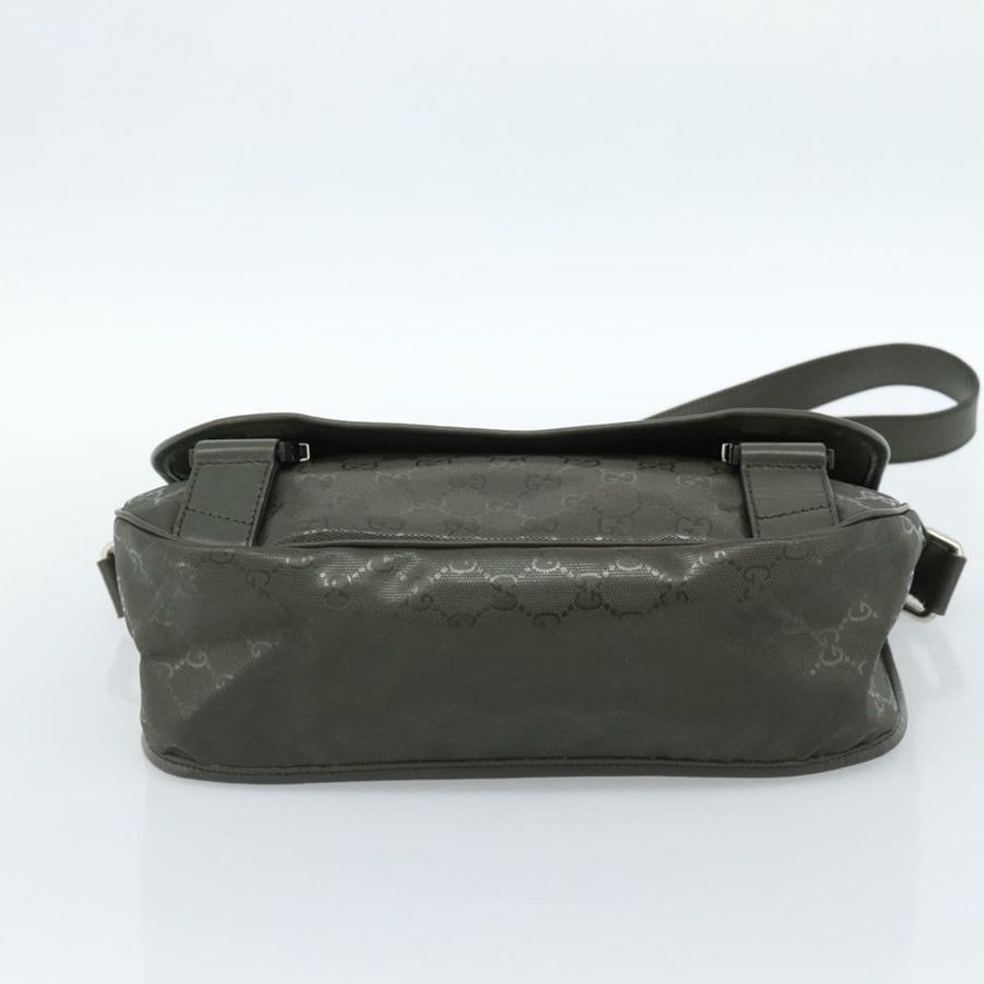 【日本直送】GUCCI GG Implementation 單肩包 PVC 綠色銀色 201732 Auth 183034A-4