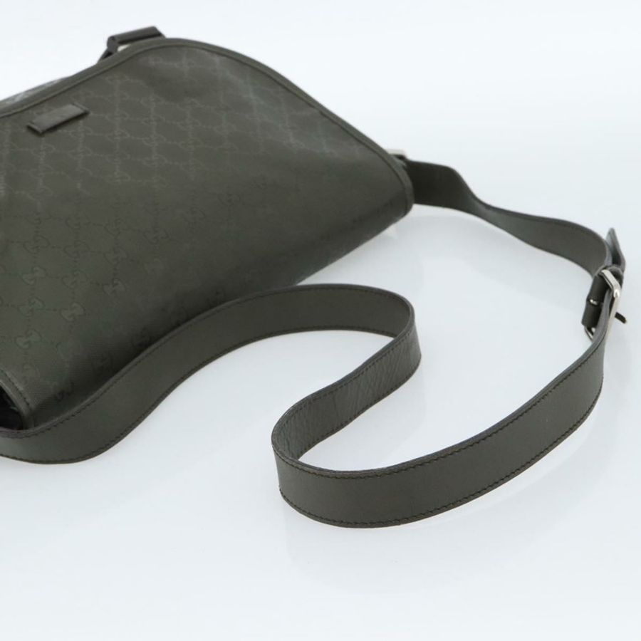 【日本直送】GUCCI GG Implementation 單肩包 PVC 綠色銀色 201732 Auth 183034A-6
