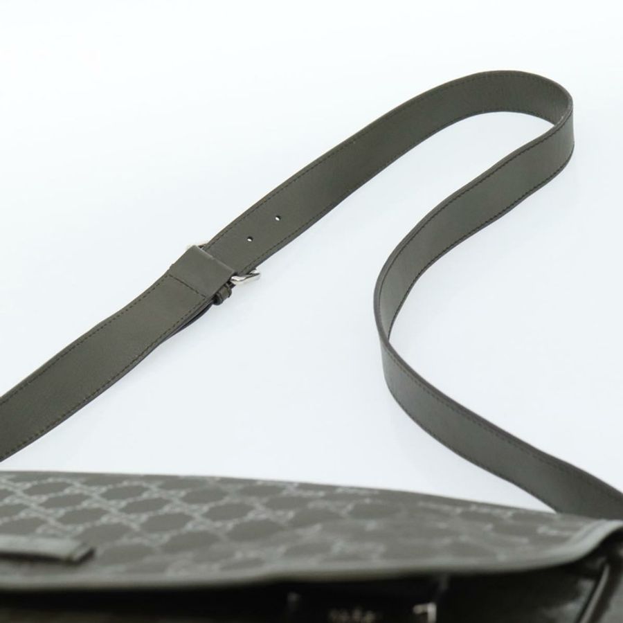 【日本直送】GUCCI GG Implementation 單肩包 PVC 綠色銀色 201732 Auth 183034A-7