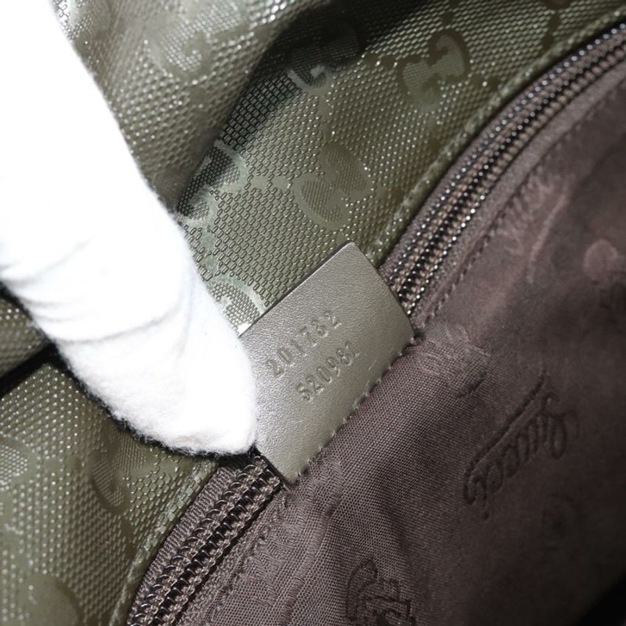 【日本直送】GUCCI GG Implementation 單肩包 PVC 綠色銀色 201732 Auth 183034A-11