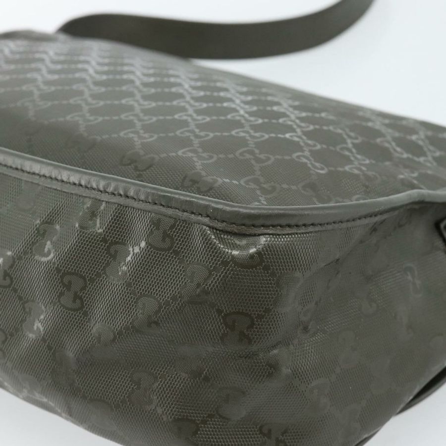 【日本直送】GUCCI GG Implementation 單肩包 PVC 綠色銀色 201732 Auth 183034A-14