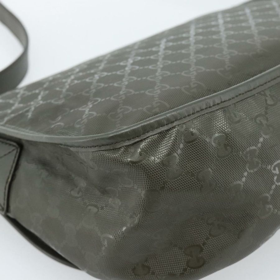 【日本直送】GUCCI GG Implementation 單肩包 PVC 綠色銀色 201732 Auth 183034A-15