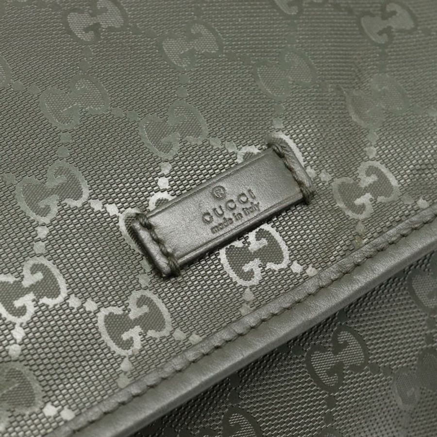 【日本直送】GUCCI GG Implementation 單肩包 PVC 綠色銀色 201732 Auth 183034A-16