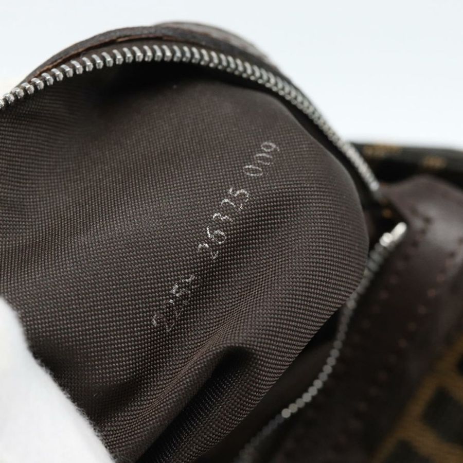 【日本直送】FENDI Zucca帆布Mamma Baguette單肩包 黑色棕色 正品 183009M-10