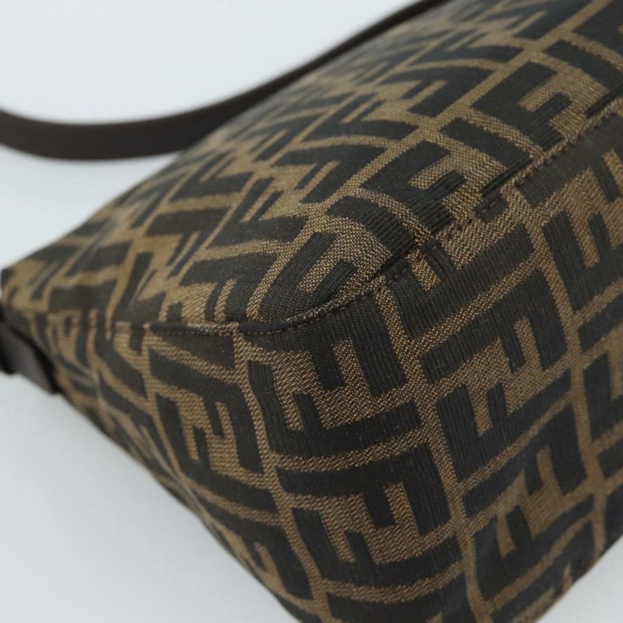 【日本直送】FENDI Zucca帆布Mamma Baguette單肩包 黑色棕色 正品 183009M-16