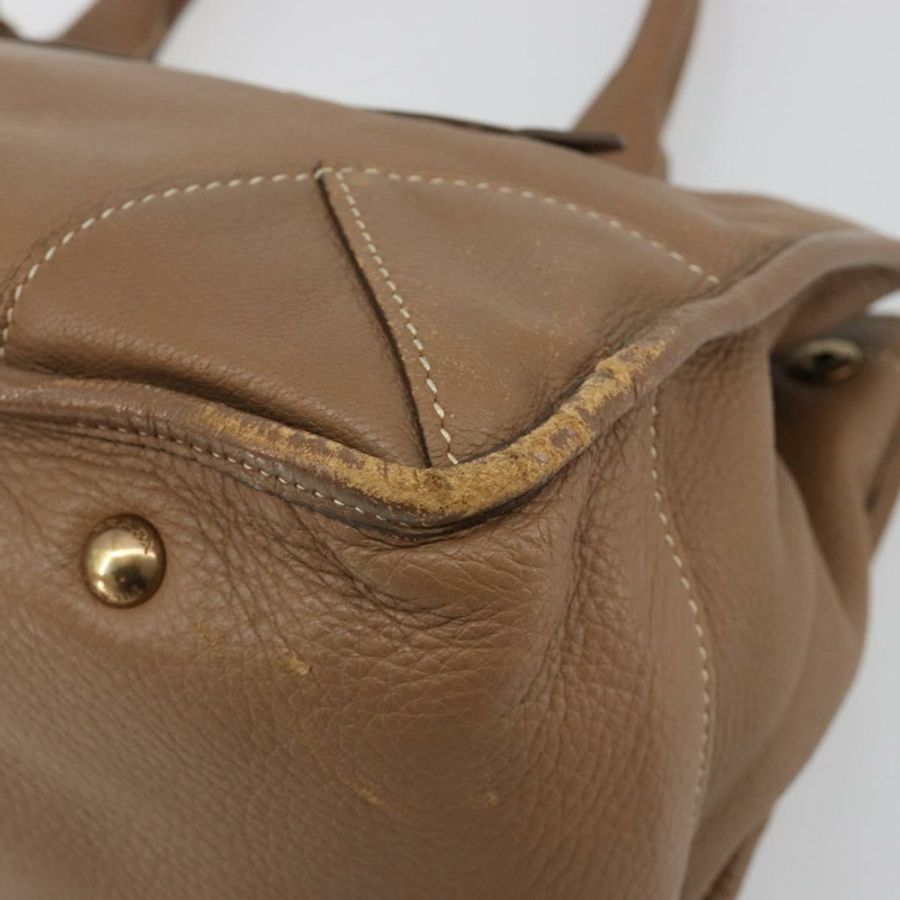 【日本直送】PRADA 手提包 皮革 棕色 金色 正品 183668A-6