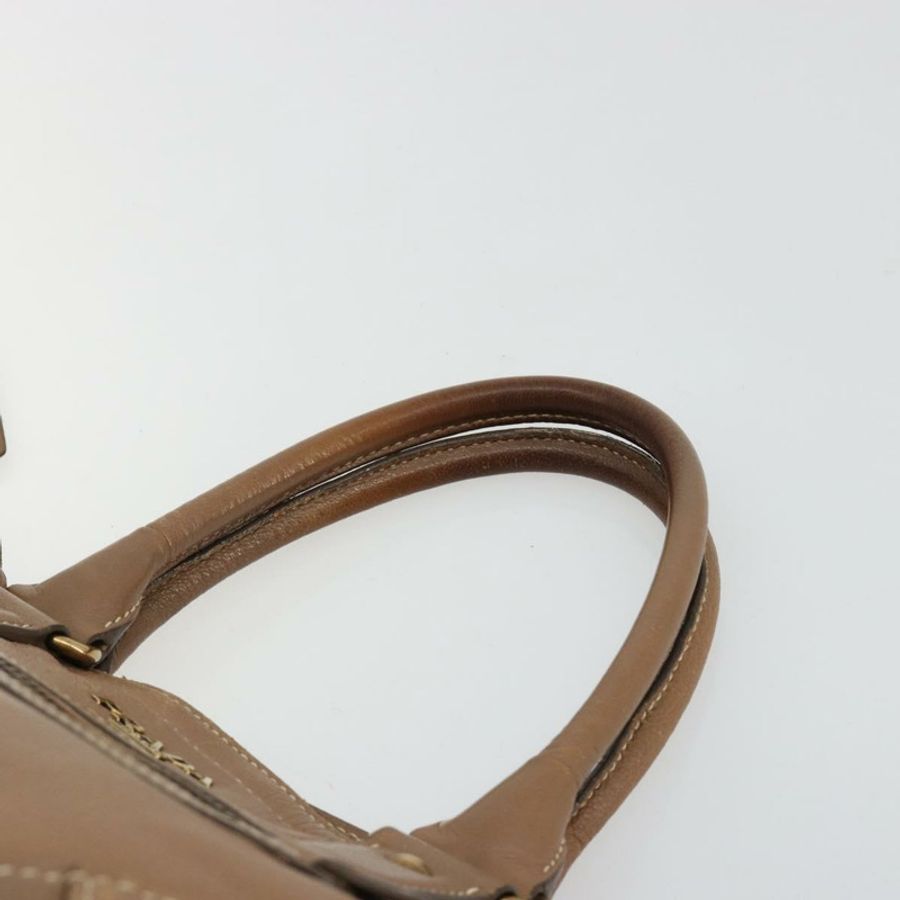 【日本直送】PRADA 手提包 皮革 棕色 金色 正品 183668A-14