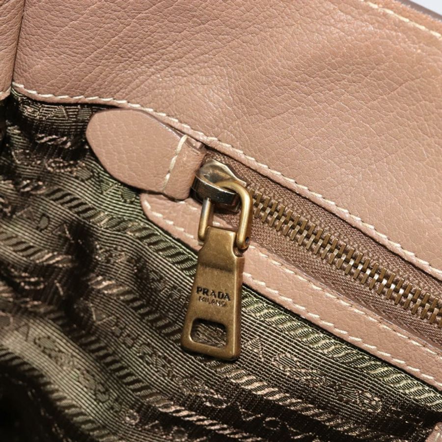 【日本直送】PRADA 手提包 皮革 棕色 金色 正品 183668A-23