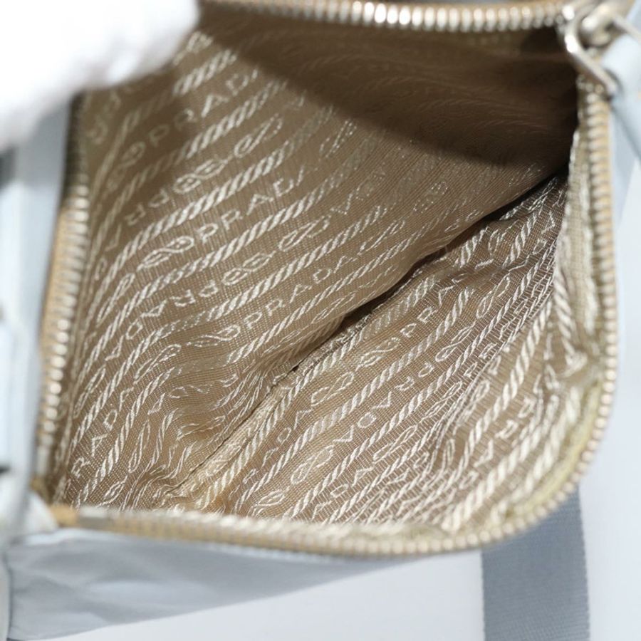 【日本直送】PRADA 淺藍色銀色皮革肩背包,正品編號 183673A-21