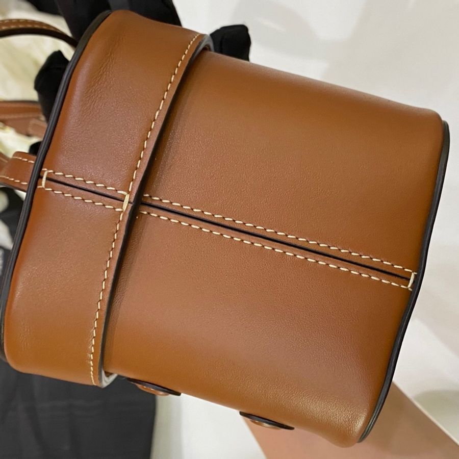 Celine 賽琳 焦糖色 mini 盒子小廢包-6