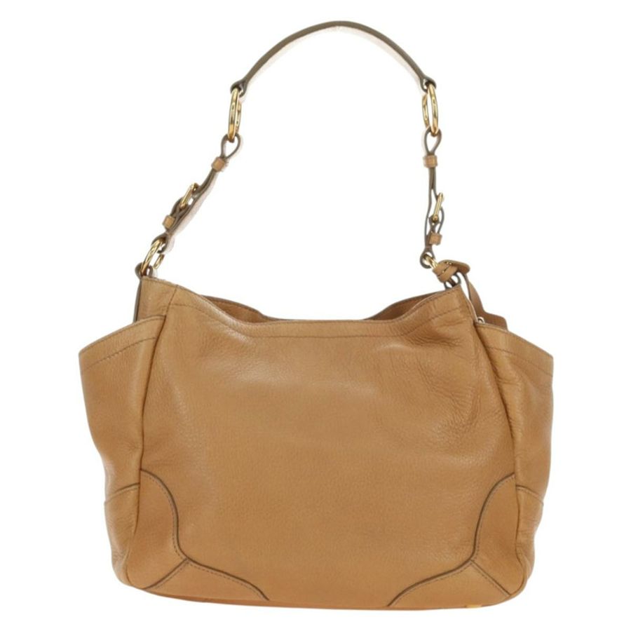 【日本直送】PRADA 皮革單背包 米色 金色 正品 183307SAV-1