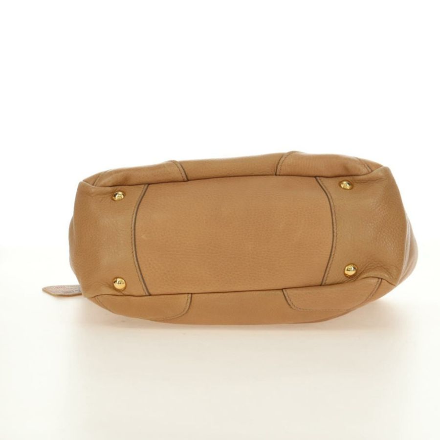 【日本直送】PRADA 皮革單背包 米色 金色 正品 183307SAV-4