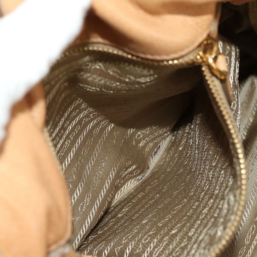 【日本直送】PRADA 皮革單背包 米色 金色 正品 183307SAV-22