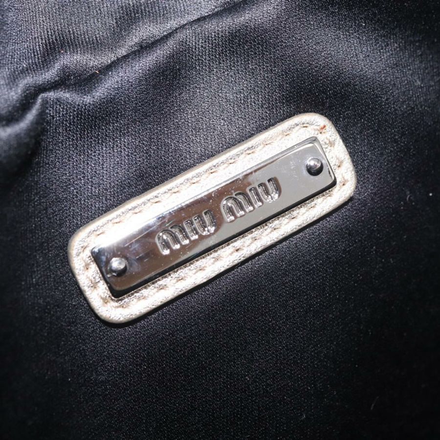 【日本直送】Miu Miu Matelasse 腰包 皮革 銀色 金 正品 183762V-18