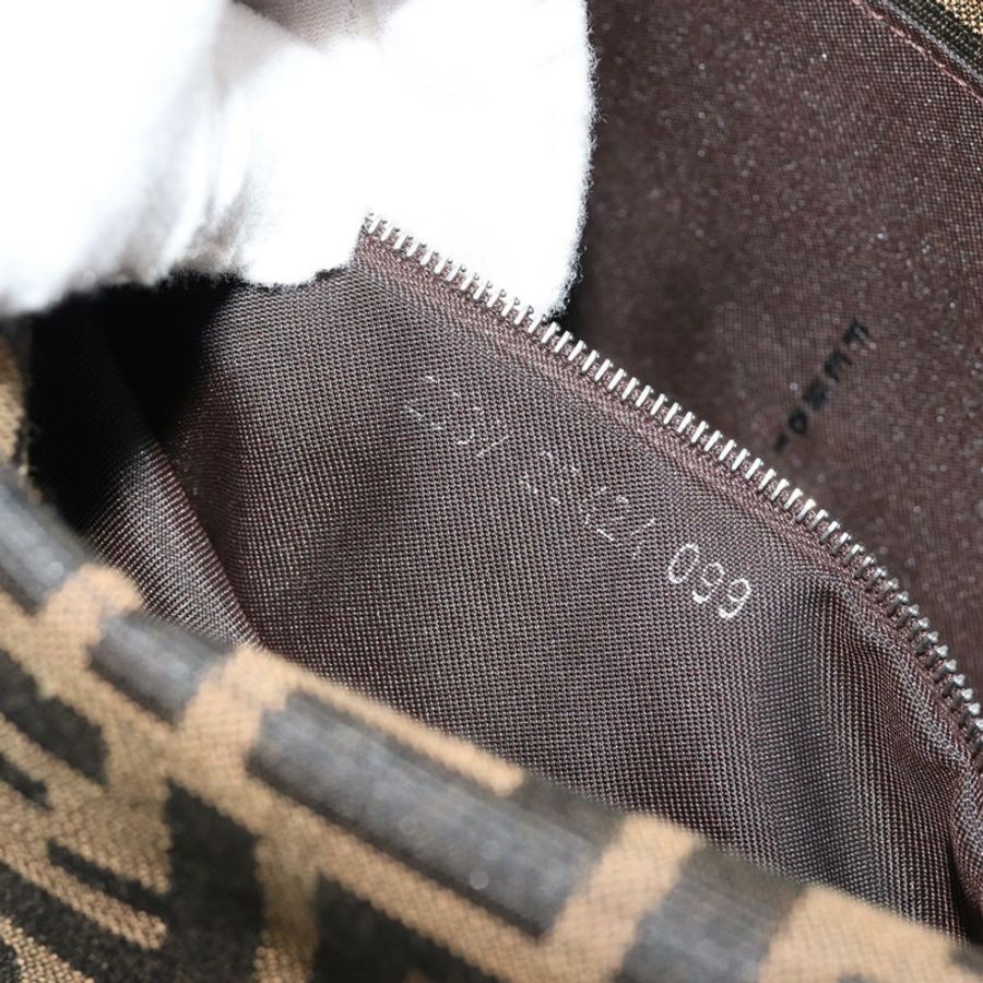 【日本直送】FENDI Zucca帆布Mamma Baguette單肩包 黑色 棕色 銀色 正品 183768SAV-10
