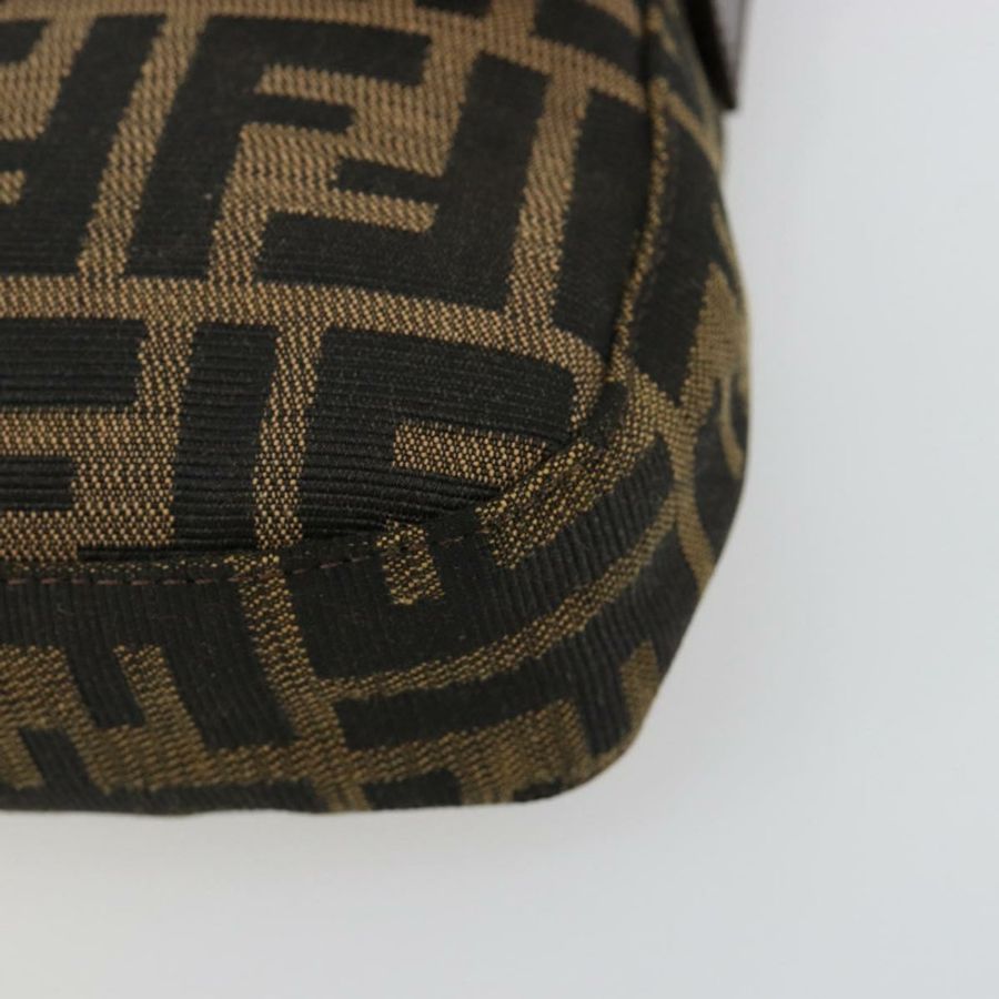 【日本直送】FENDI Zucca帆布Mamma Baguette單肩包 黑色 棕色 銀色 正品 183768SAV-13
