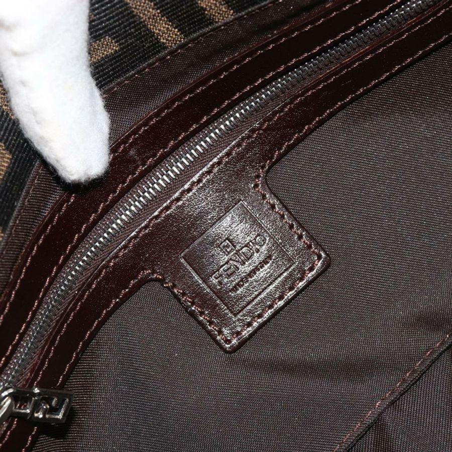 【日本直送】FENDI Zucca帆布Mamma Baguette單肩包 黑色 棕色 銀色 正品 183768SAV-20