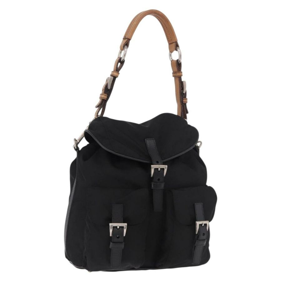 【日本直送】PRADA 單肩包 尼龍 黑色 銀色 正品 184177A-0