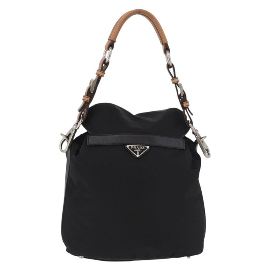 【日本直送】PRADA 單肩包 尼龍 黑色 銀色 正品 184177A-1