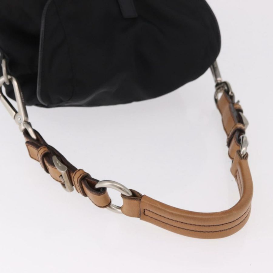 【日本直送】PRADA 單肩包 尼龍 黑色 銀色 正品 184177A-6