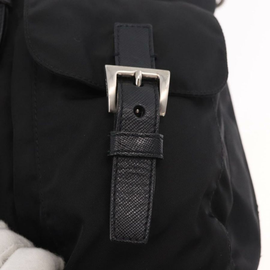 【日本直送】PRADA 單肩包 尼龍 黑色 銀色 正品 184177A-17