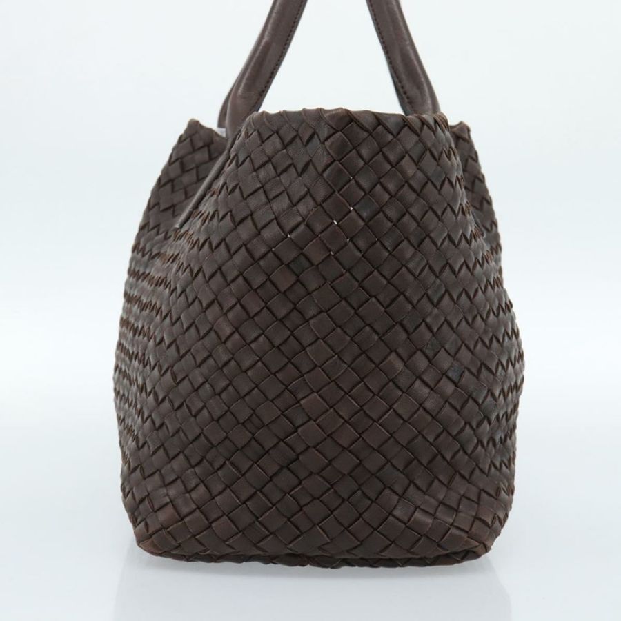 【日本直送】BOTTEGA VENETA INTRECCIATO Cabas MM 手提包 皮革 棕色 金色 正品 183710V-2