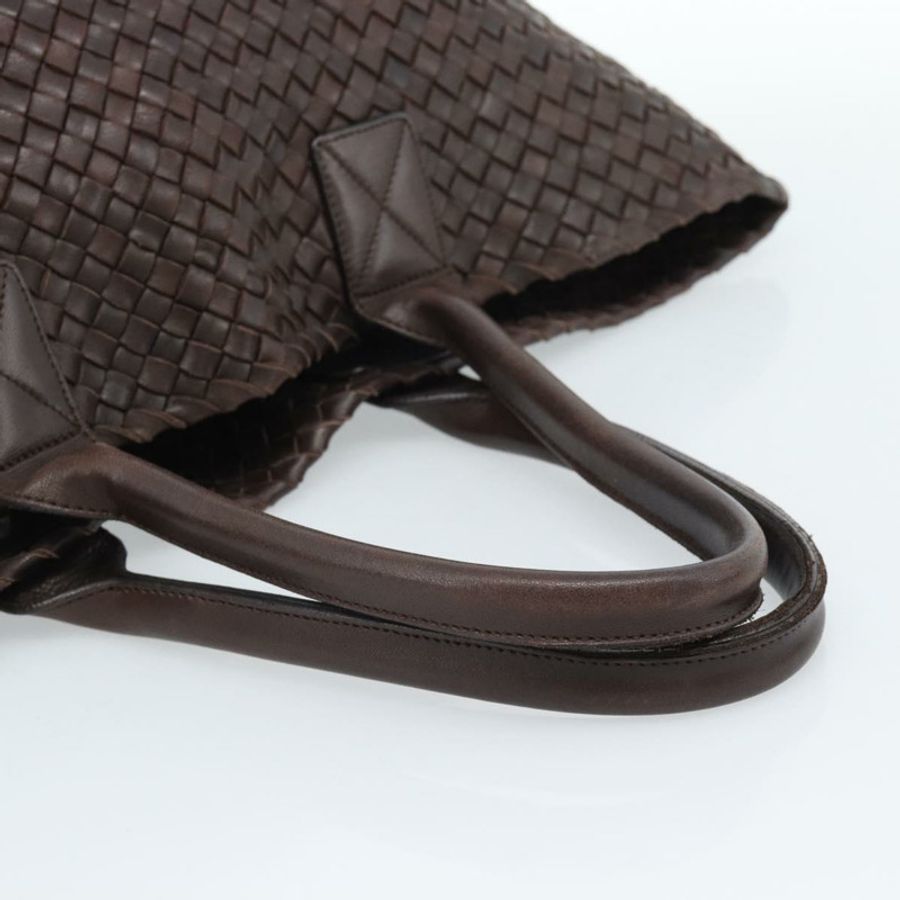 【日本直送】BOTTEGA VENETA INTRECCIATO Cabas MM 手提包 皮革 棕色 金色 正品 183710V-6