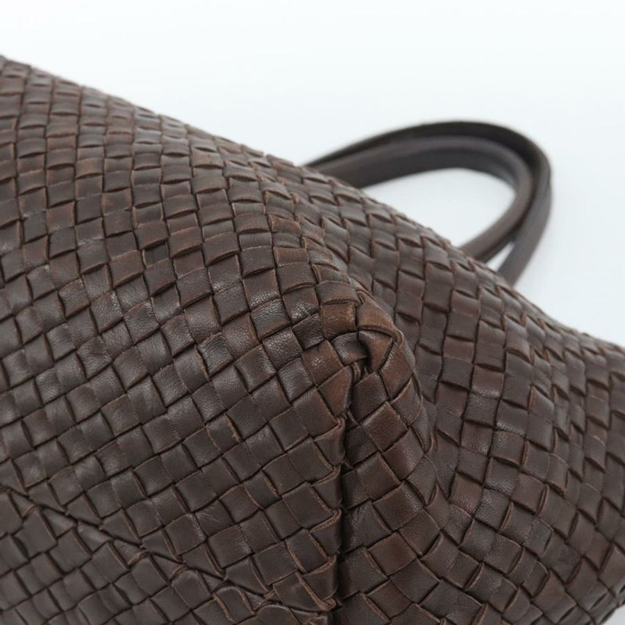 【日本直送】BOTTEGA VENETA INTRECCIATO Cabas MM 手提包 皮革 棕色 金色 正品 183710V-8