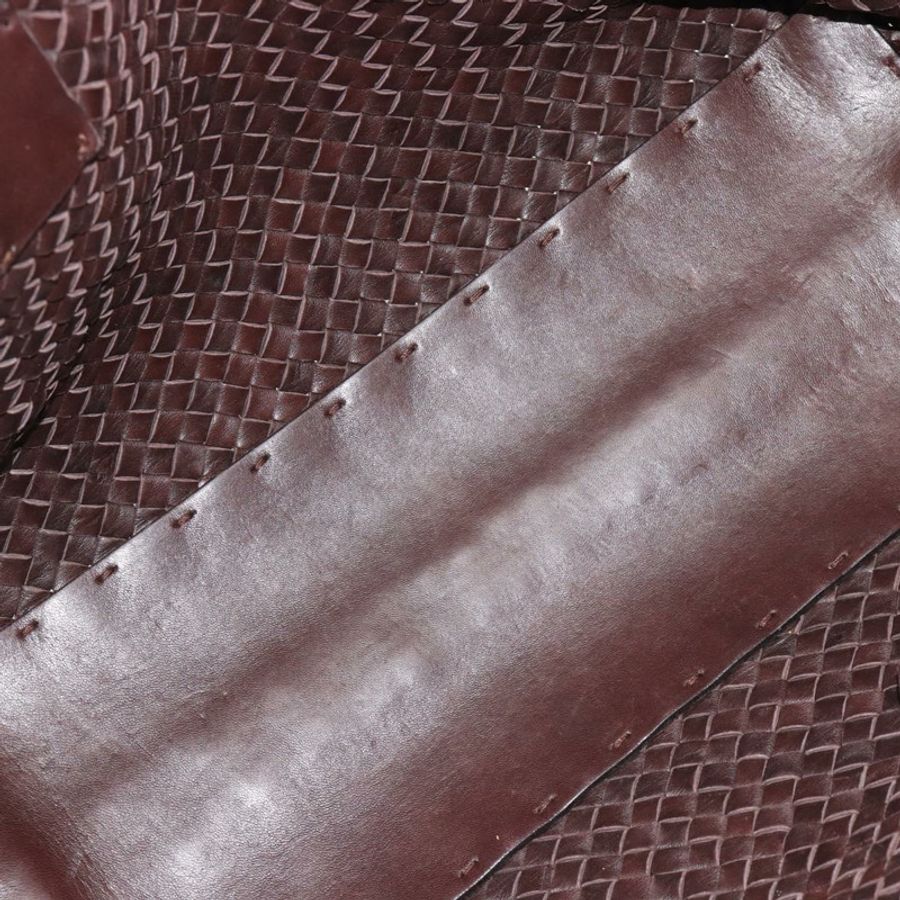 【日本直送】BOTTEGA VENETA INTRECCIATO Cabas MM 手提包 皮革 棕色 金色 正品 183710V-9