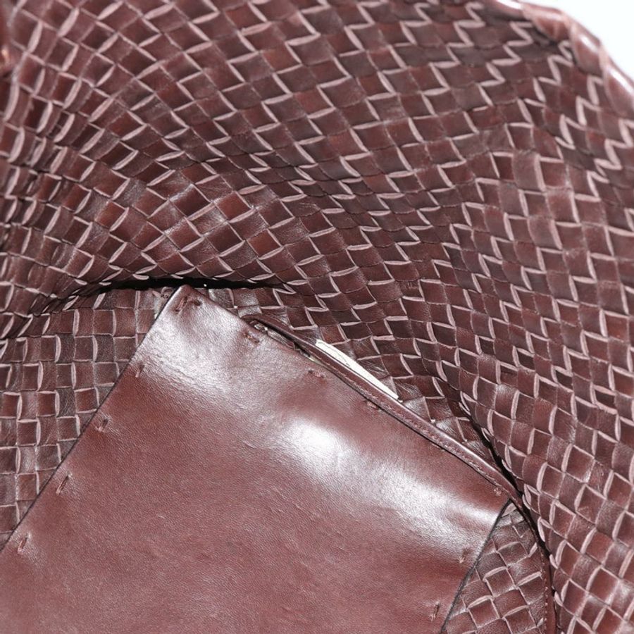 【日本直送】BOTTEGA VENETA INTRECCIATO Cabas MM 手提包 皮革 棕色 金色 正品 183710V-16