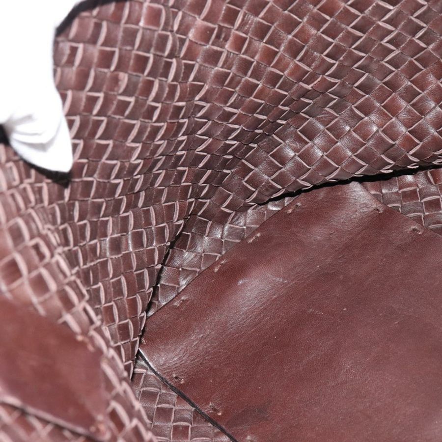 【日本直送】BOTTEGA VENETA INTRECCIATO Cabas MM 手提包 皮革 棕色 金色 正品 183710V-17
