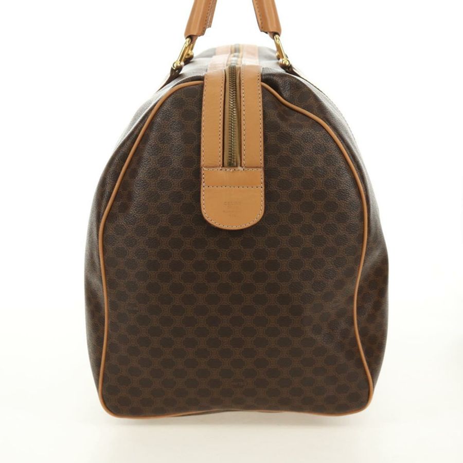 【日本直送】CELINE Macadam帆布波士頓包 PVC皮革 棕色 金色 正品 183419V-2