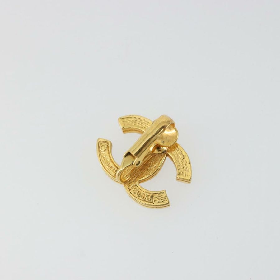 【日本直送】香奈兒耳環 金屬金 CC 標誌 Auth 183505-2