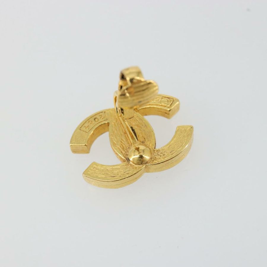 【日本直送】香奈兒耳環 金屬金 CC 標誌 Auth 183505-5