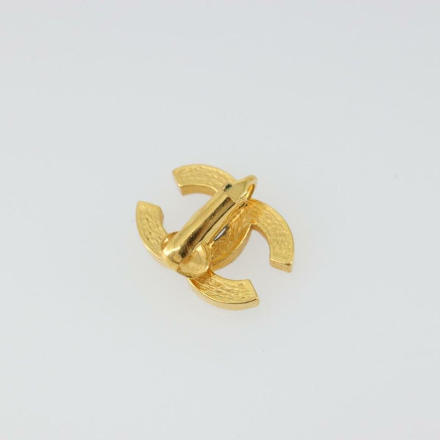 【日本直送】香奈兒耳環 金屬金 CC 標誌 Auth 183505-9