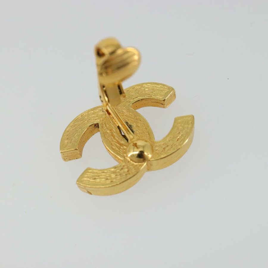 【日本直送】香奈兒耳環 金屬金 CC 標誌 Auth 183505-11