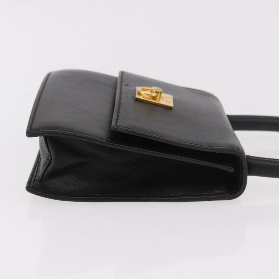 【日本直送】CELINE 手提包 皮革 黑色 金色 正品 183388A-2